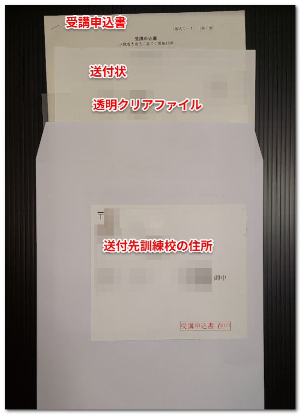 画像:封筒封入表面